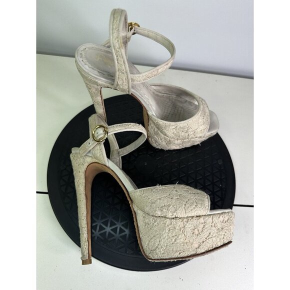 Alice & Olivia by Stacey Bendet Lace Platform High Heel Size 39 - Picture 1 of 10